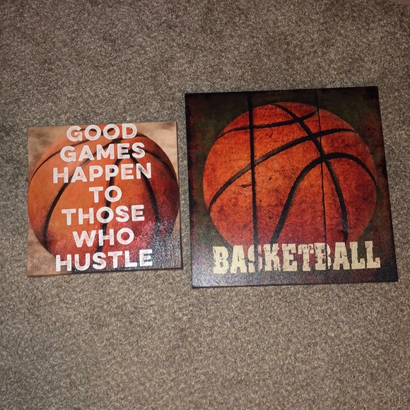 Boys basketball pictures and cup and remote holder. - Picture 2 of 7